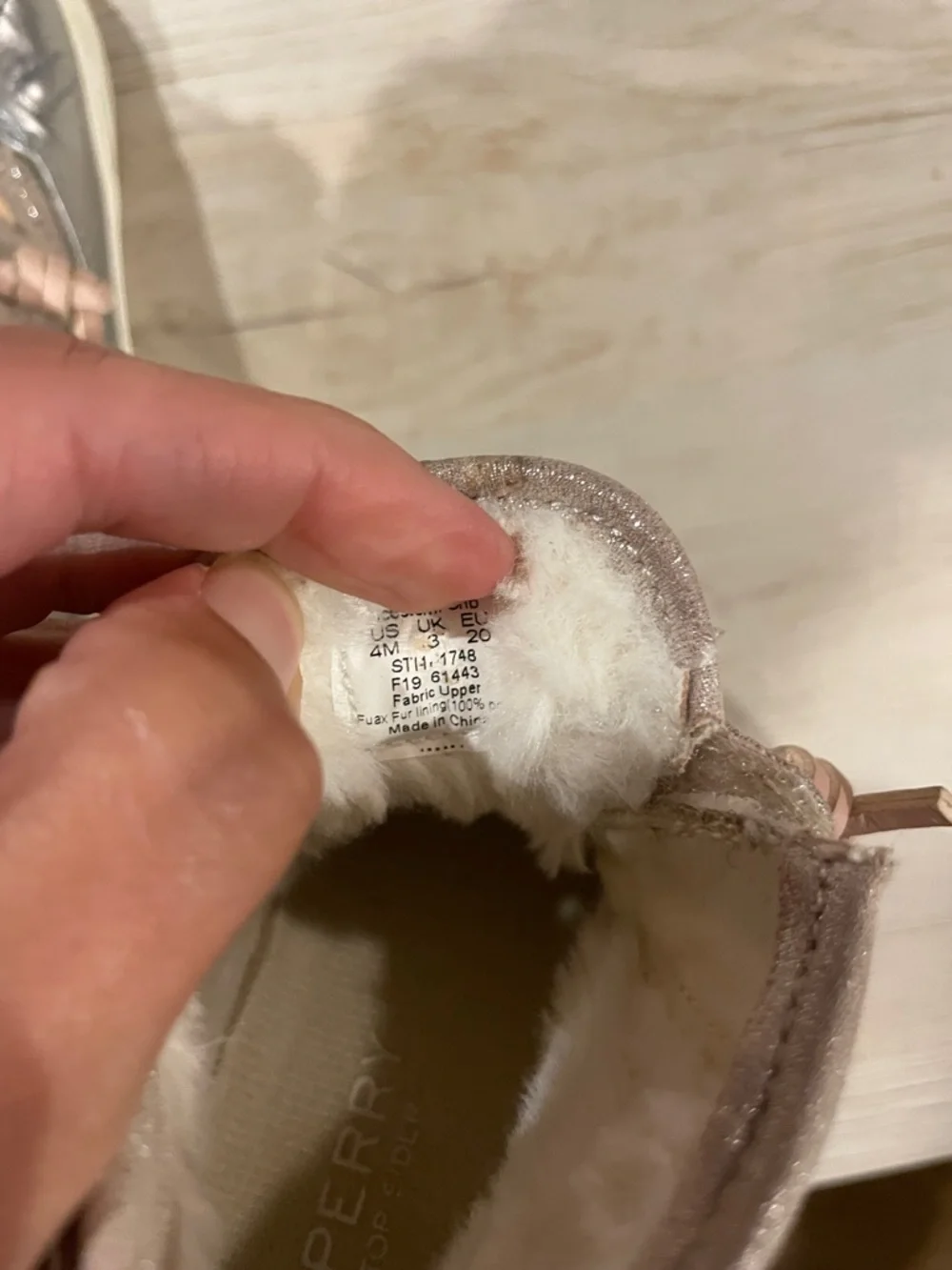 Baby S Metallic Silver and Blush Sperry Boots